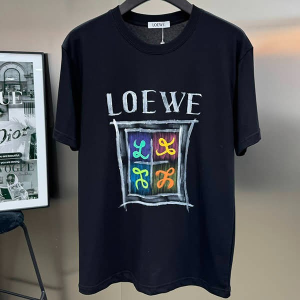 売上総額１位！ロエベ コットンワイドTシャツ 偽物 log30726